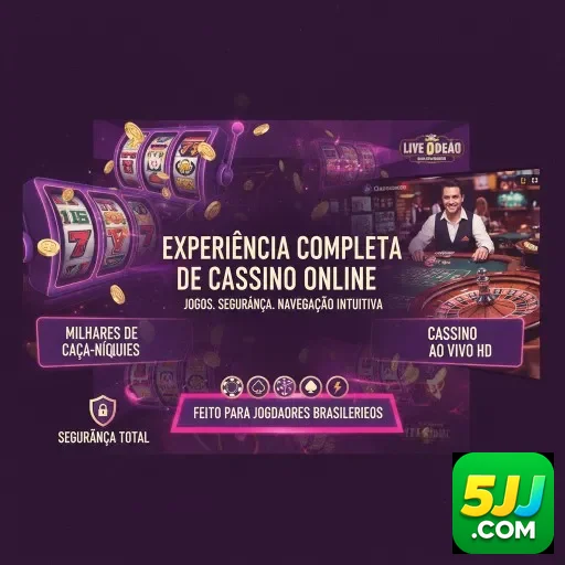 Ilustração de Explore o app móvel do 5jj para cassino seguro e acessível